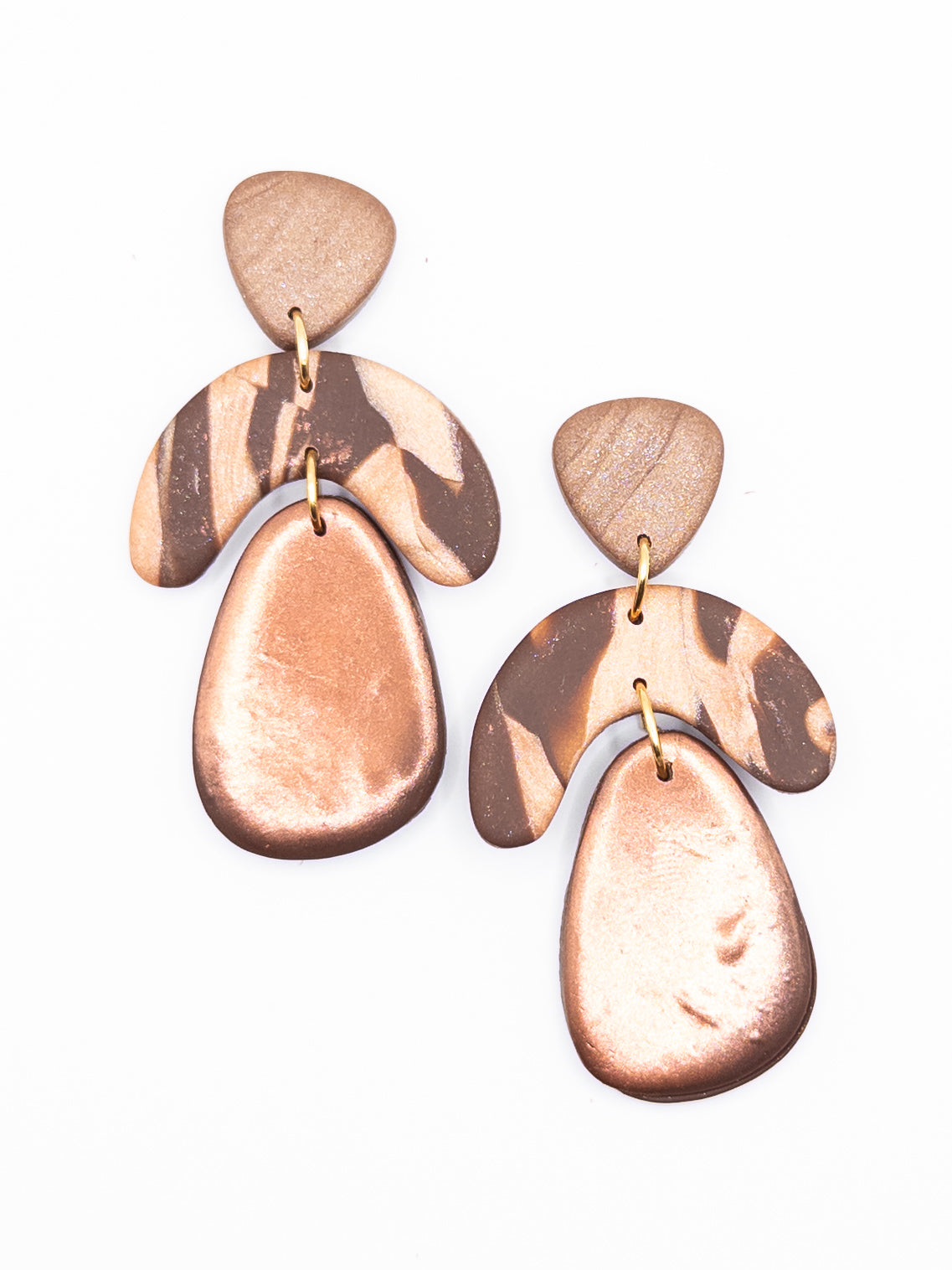 Trio of taupe Brown and champagne