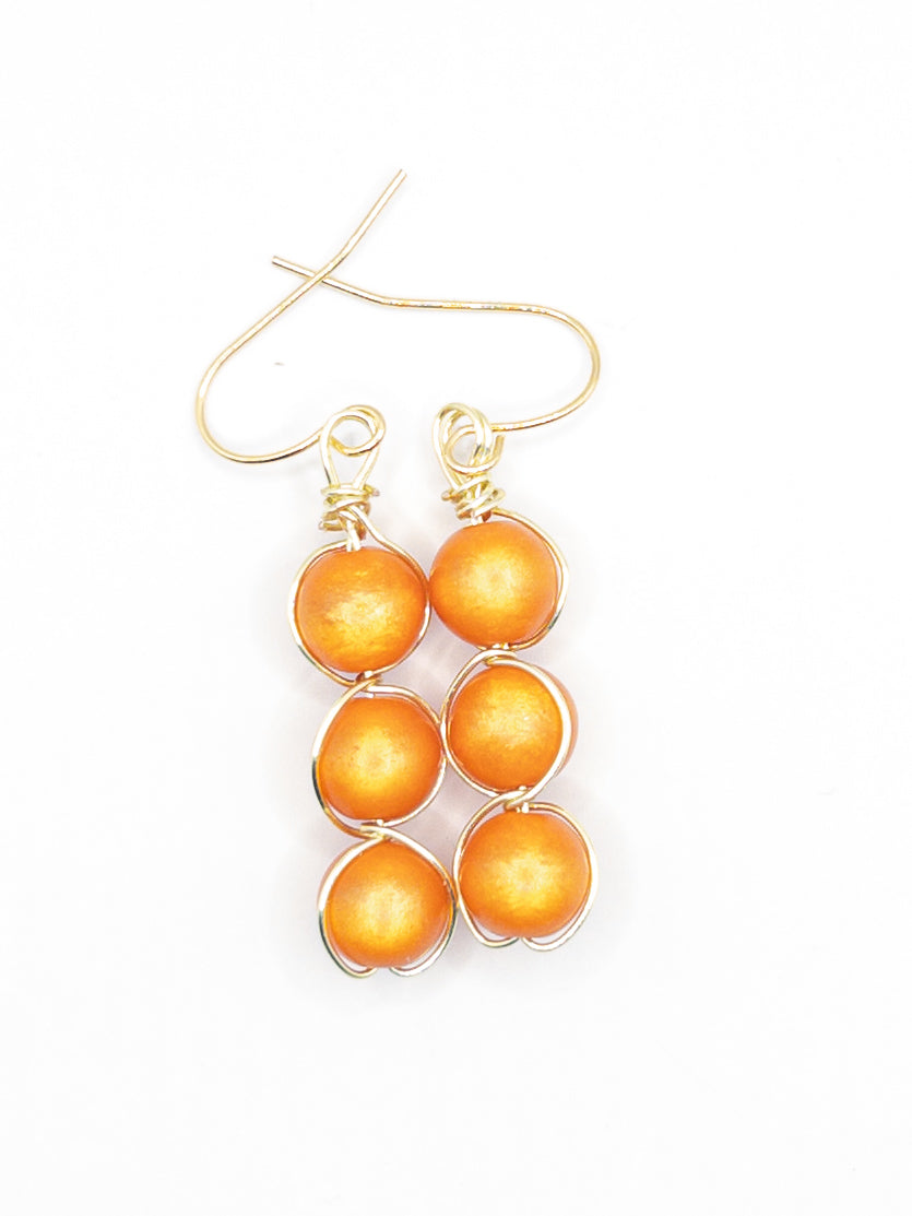 Oorbellen Fleur oranje
