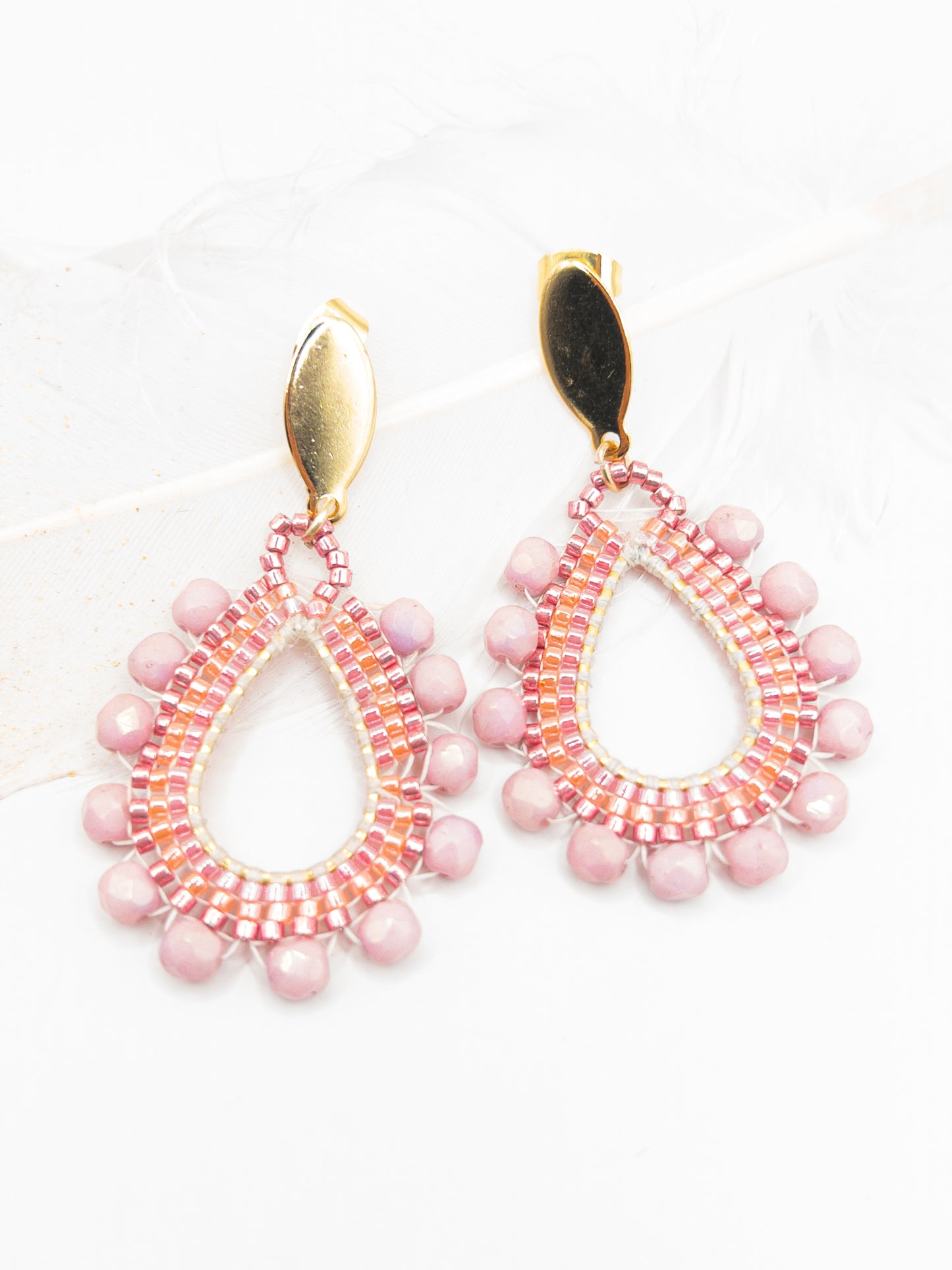 Oorbellen Pretty Pink gold