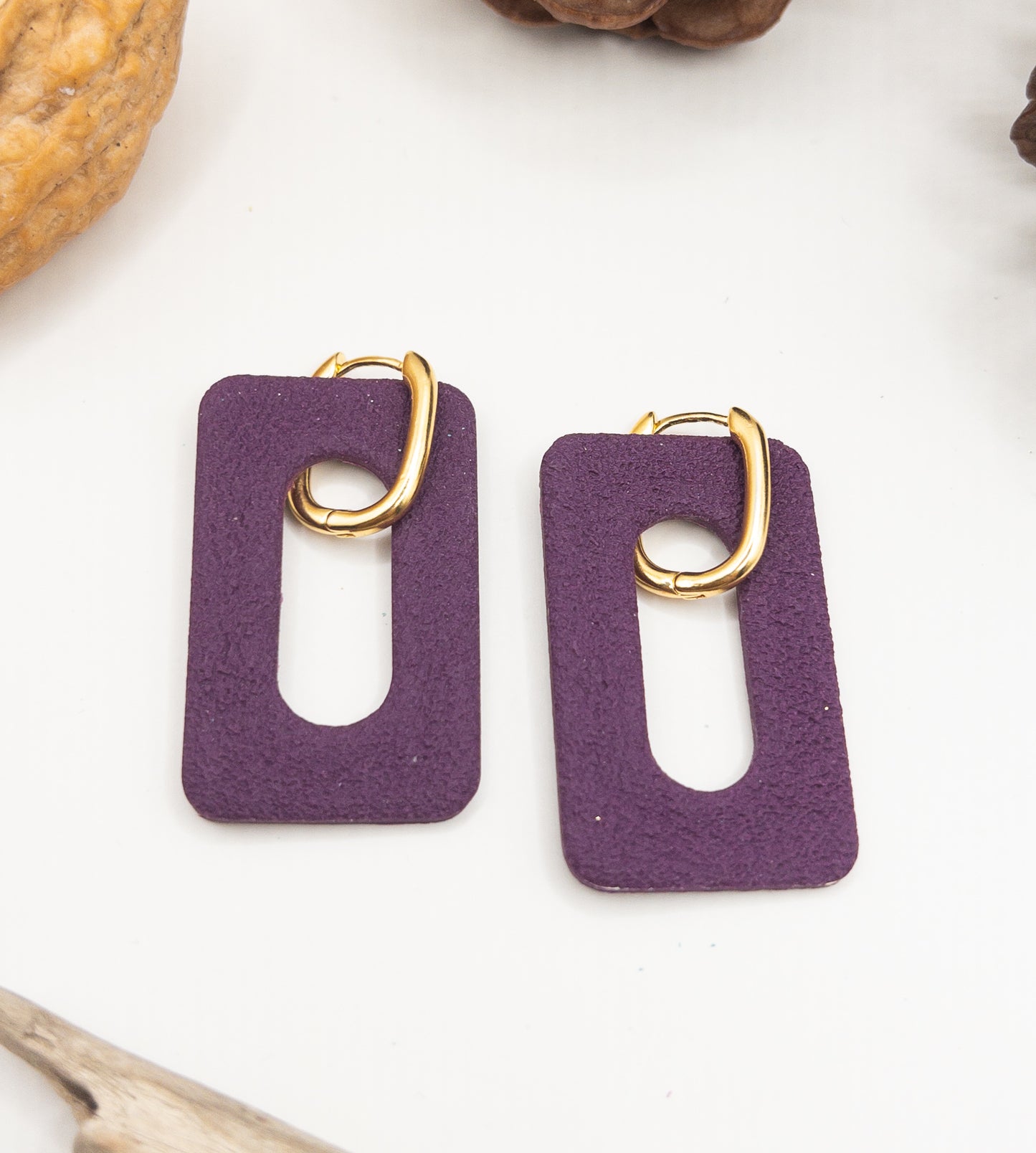 Creool hangers textuur paars