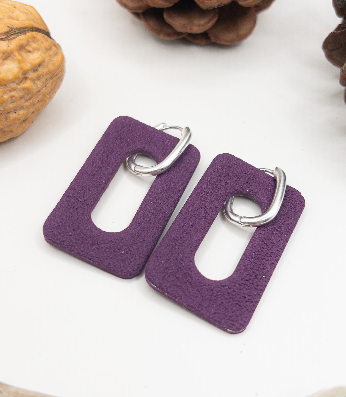 Creool hangers textuur paars