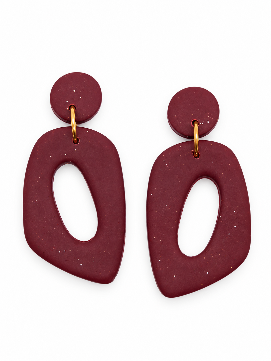 Oorbellen Pom Burgundy