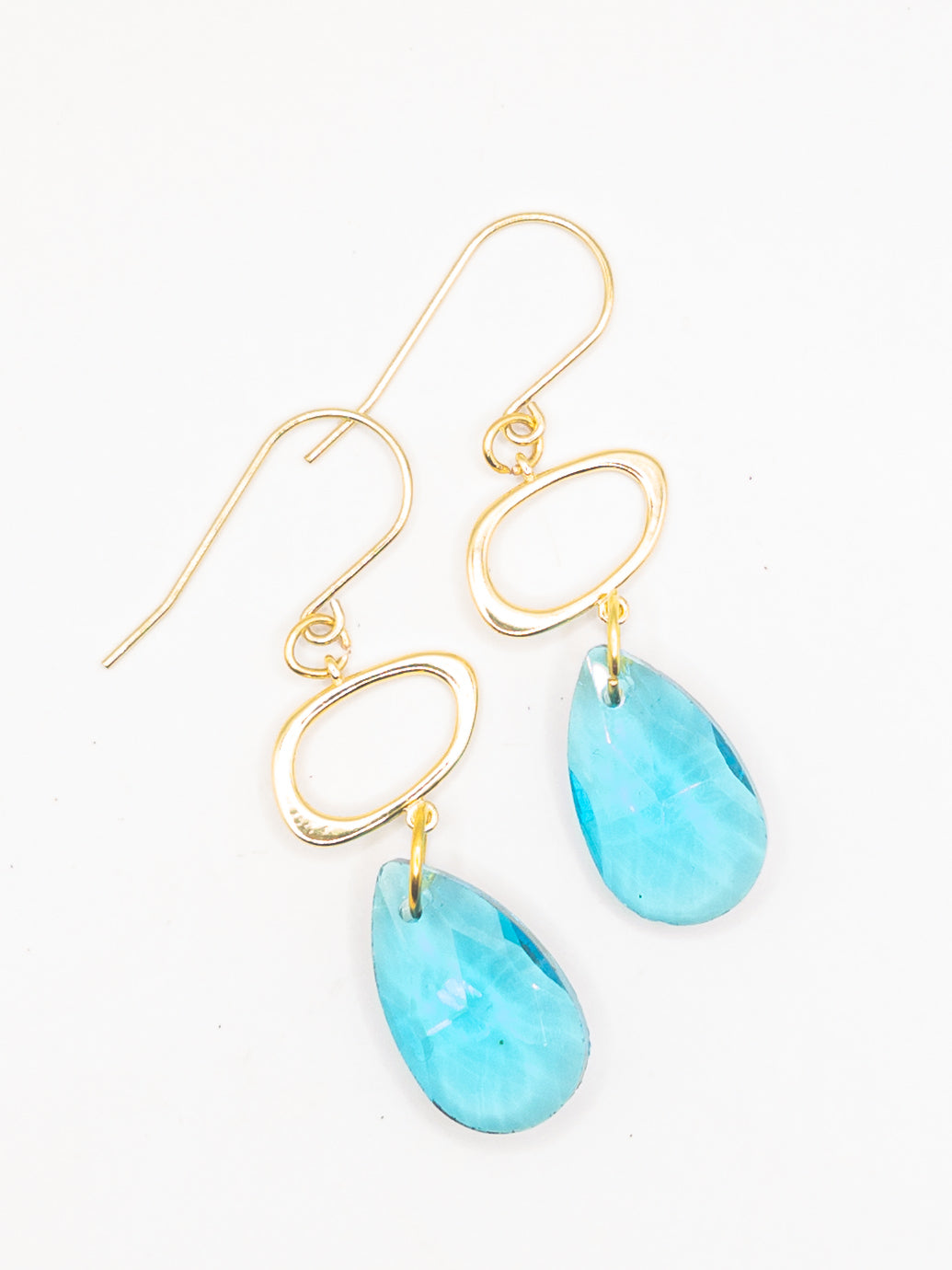 Oorbellen Ariah goud blauw