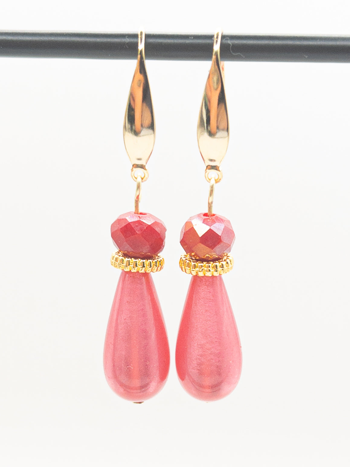 Oorbellen Missy roze goud