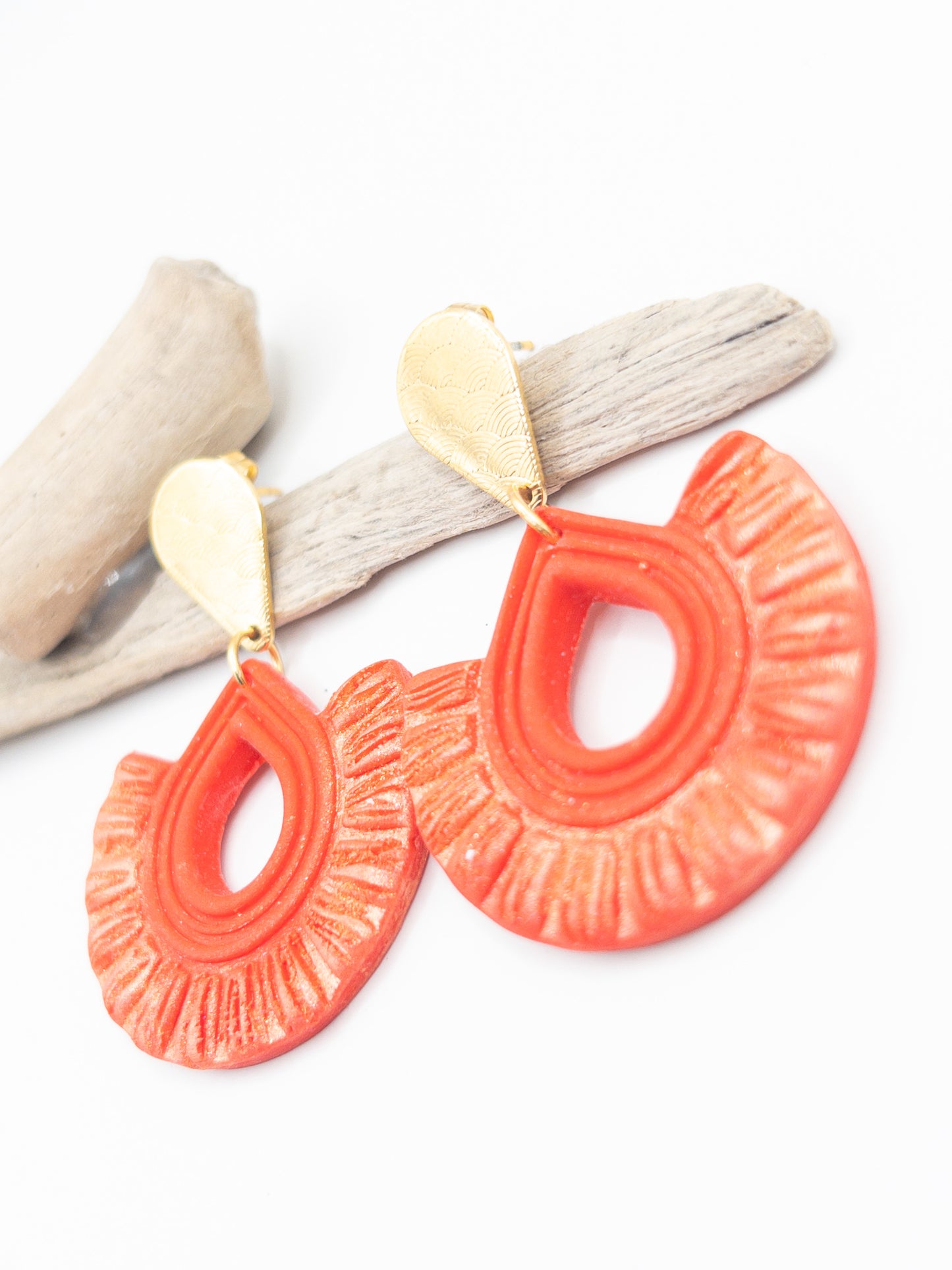 Oorbellen Melly indian red