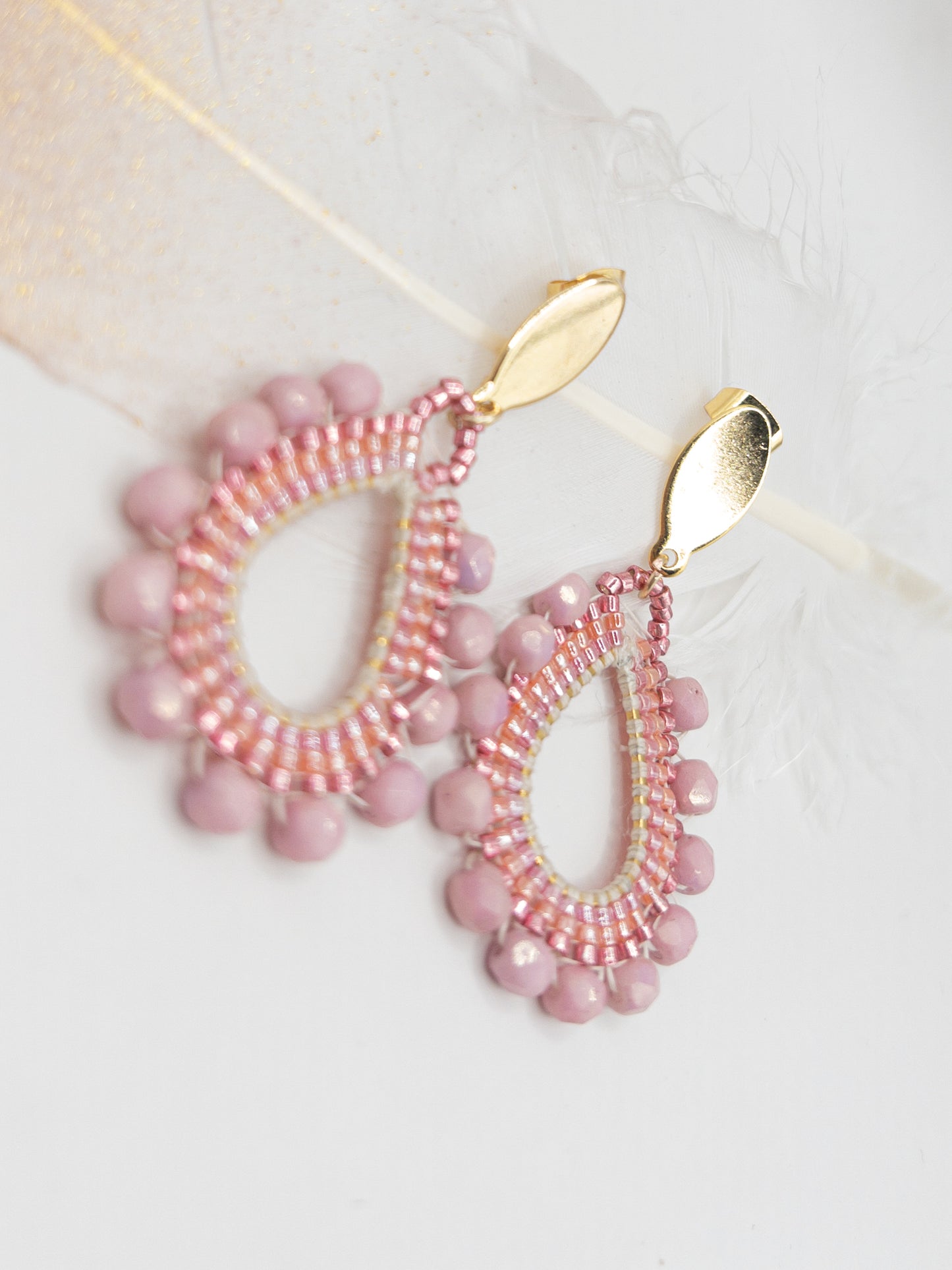 Oorbellen Pretty Pink gold