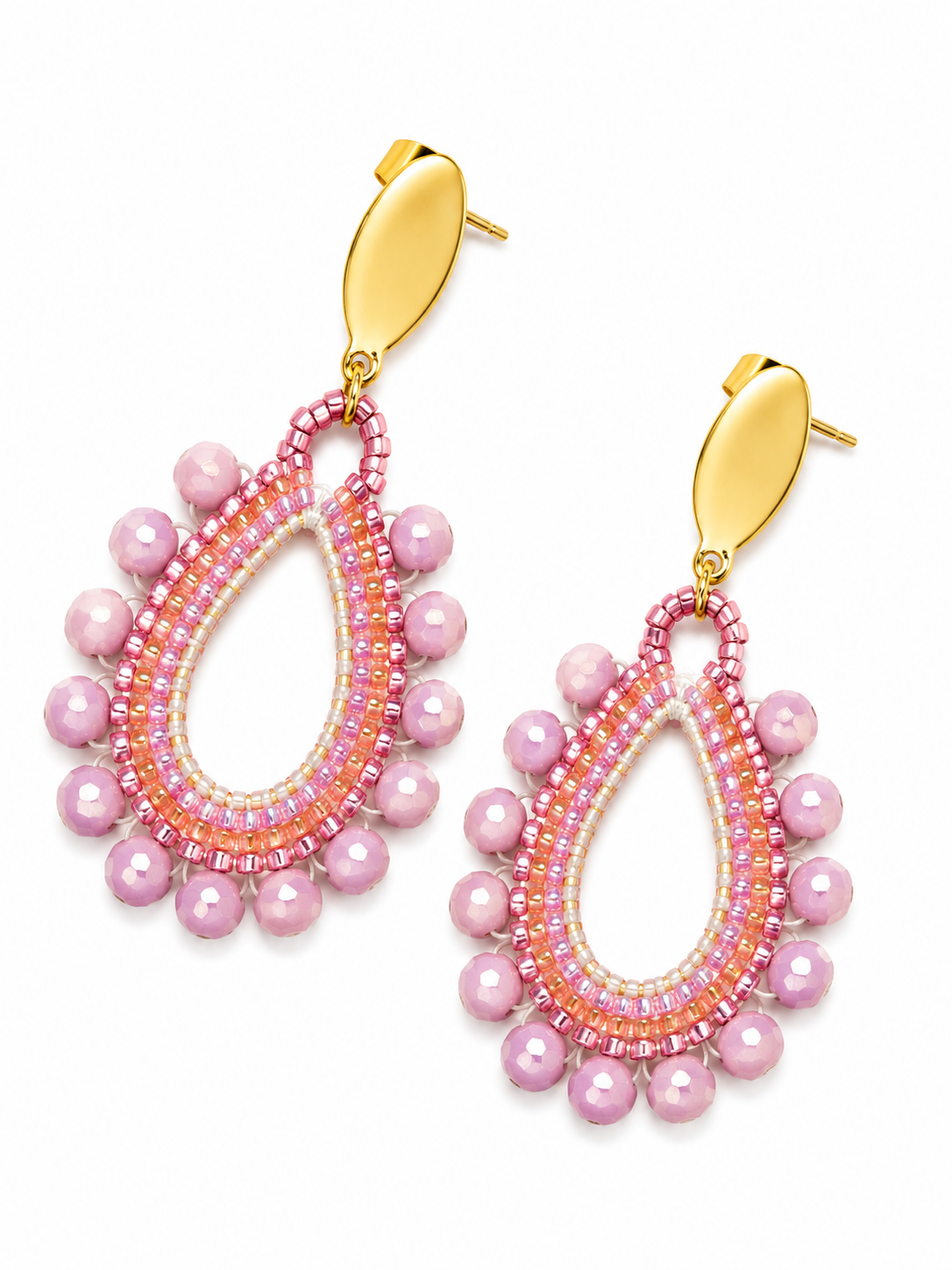 Oorbellen Pretty Pink gold