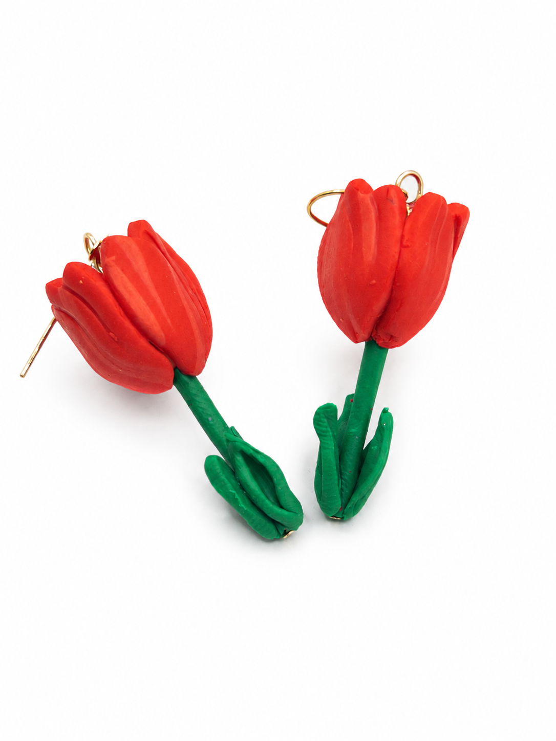 Tulpen oorbellen oranje rood