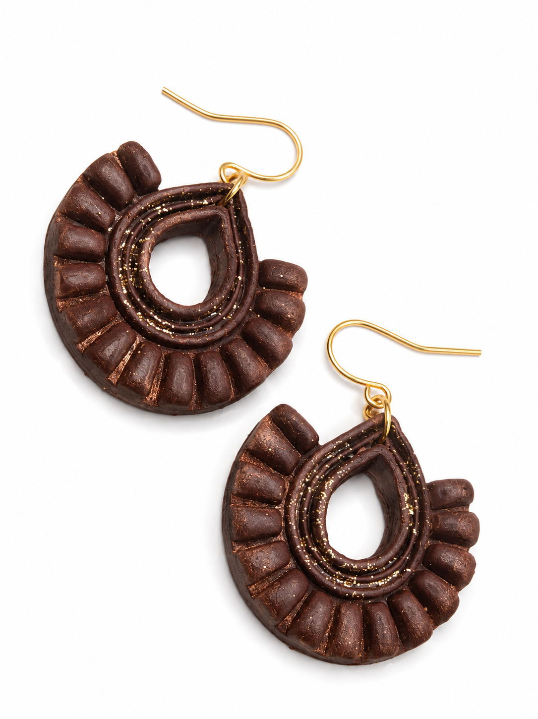 Oorbellen Boho Burgundy / Brown