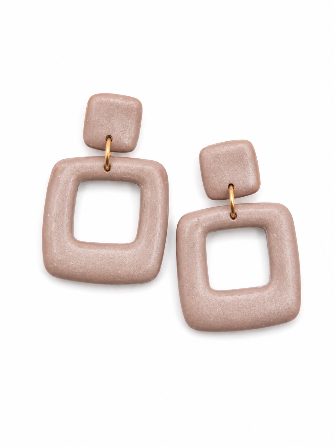 Oorbellen taupe glans
