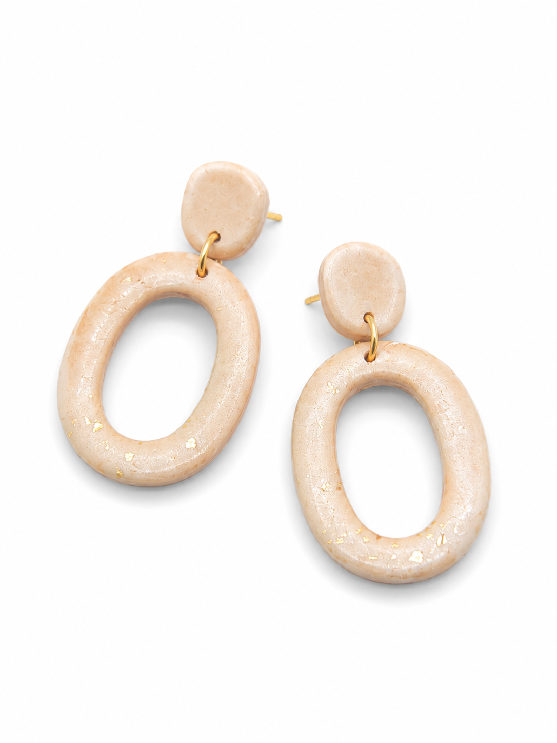 Oorbellen Oval champagne