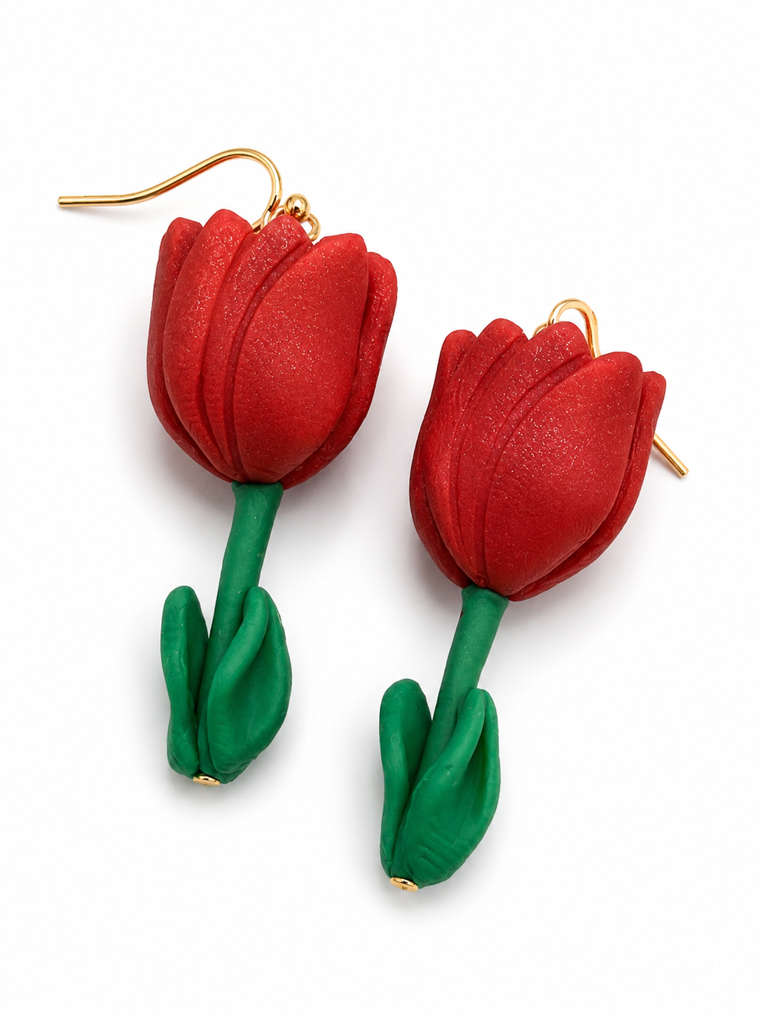 Tulpen oorbellen rood