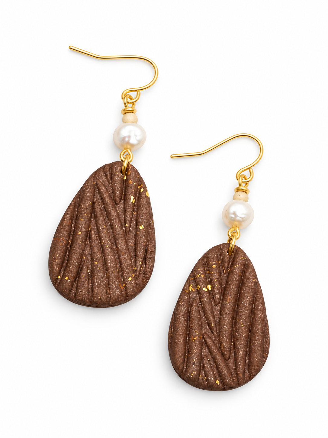 Oorbellen Brown pearl