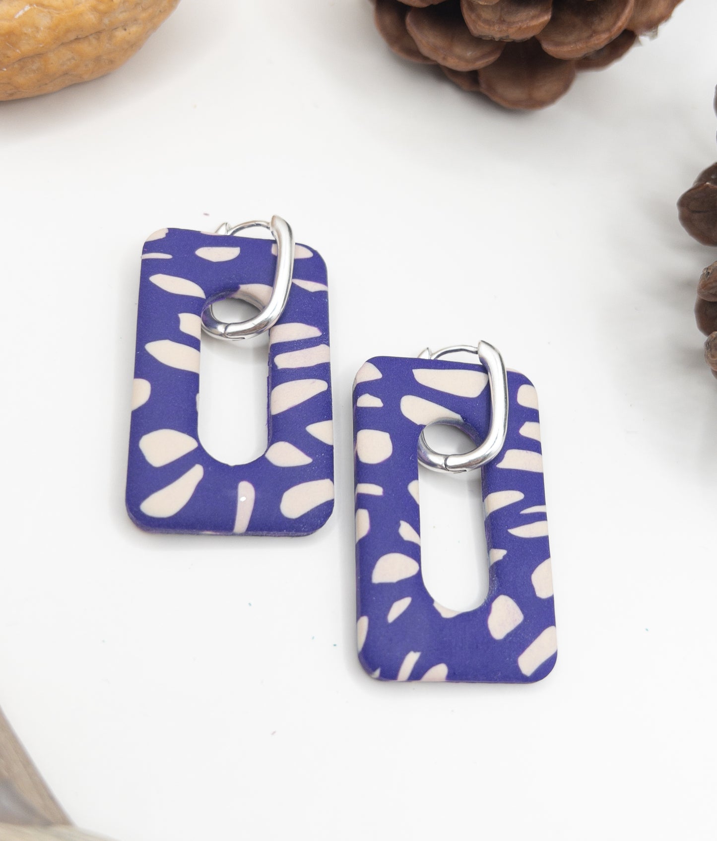 Creool hangers paars zand patroon