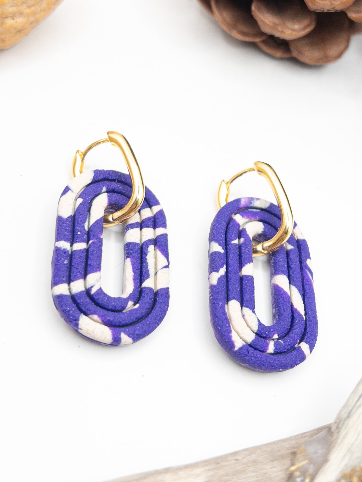 Creool hangers paars zand
