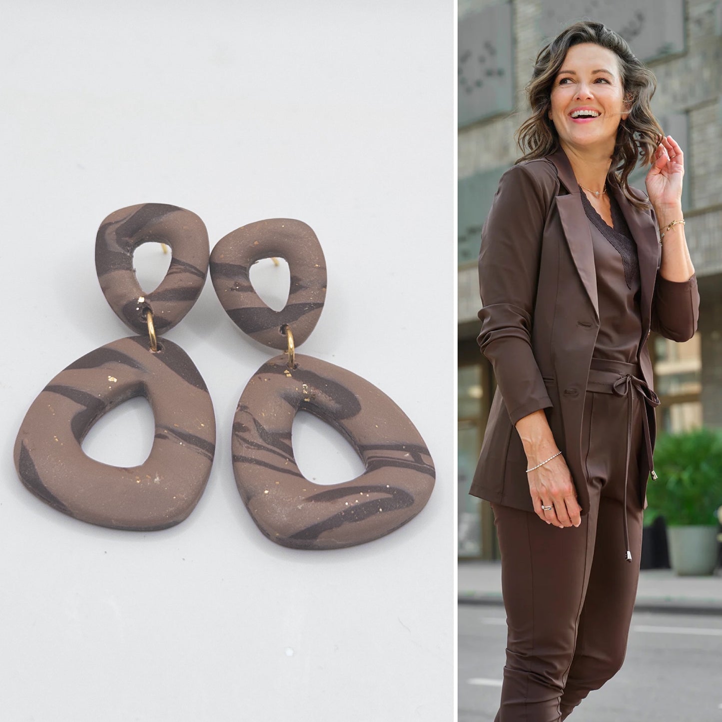 Oorbellen Espresso Brown