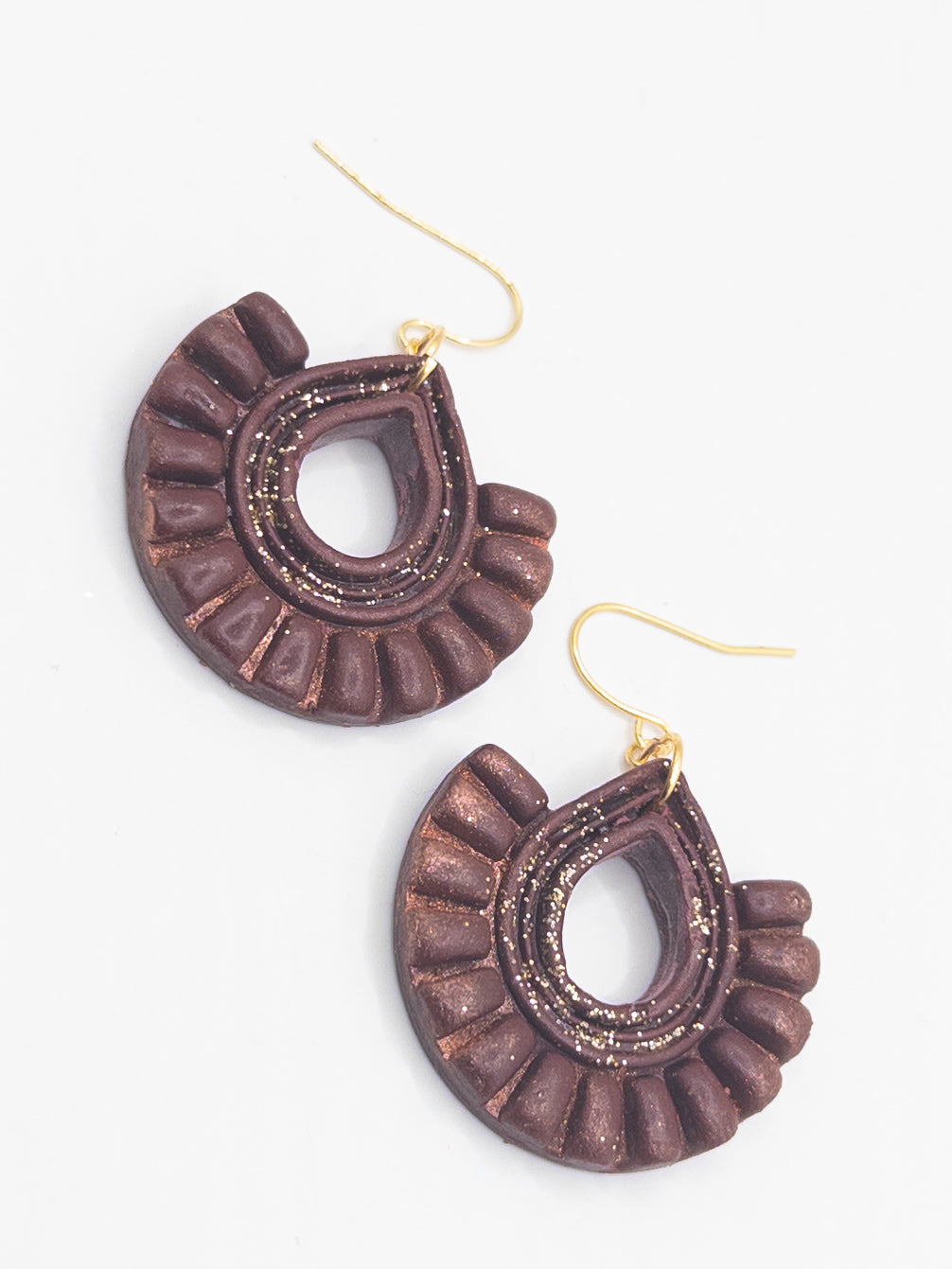 Oorbellen Boho Burgundy / Brown