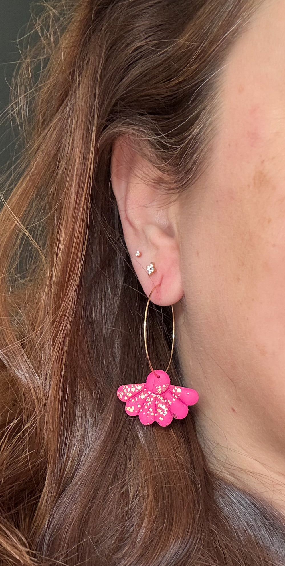 Bloemoorbellen roze goud