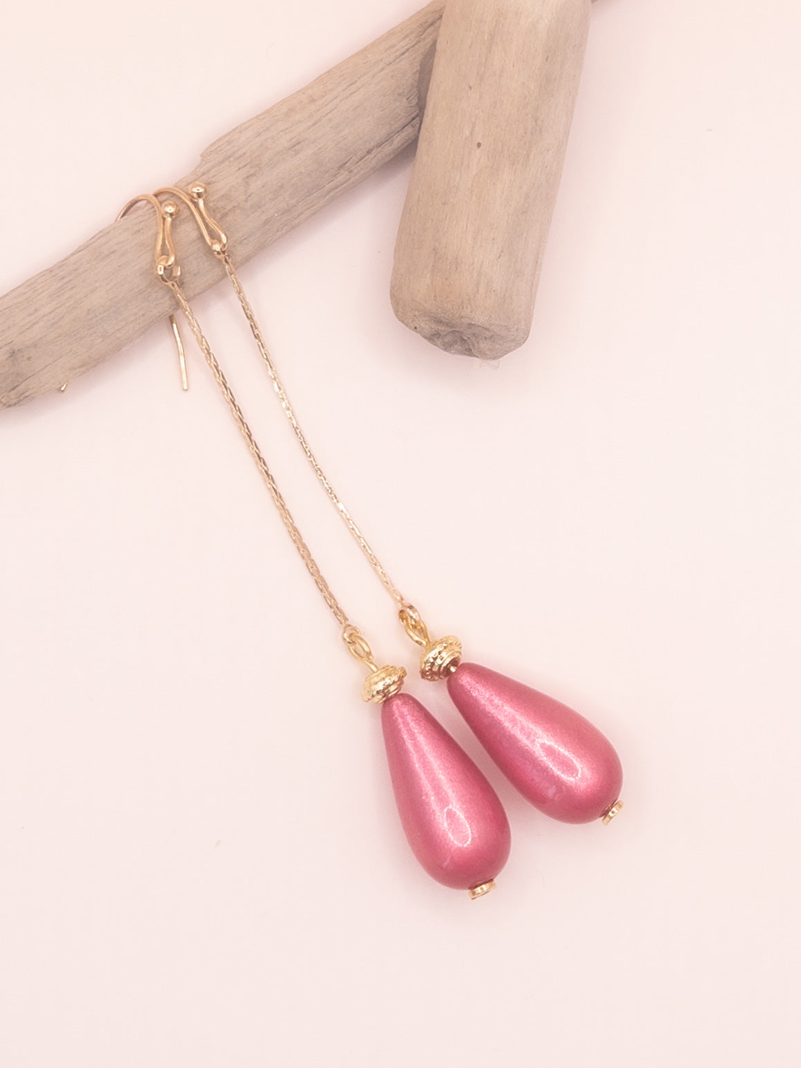 Oorbellen Jenna goud roze