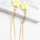 Trendy oorbellen geel goud bloem