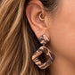 Oorbellen Lily bruin copper
