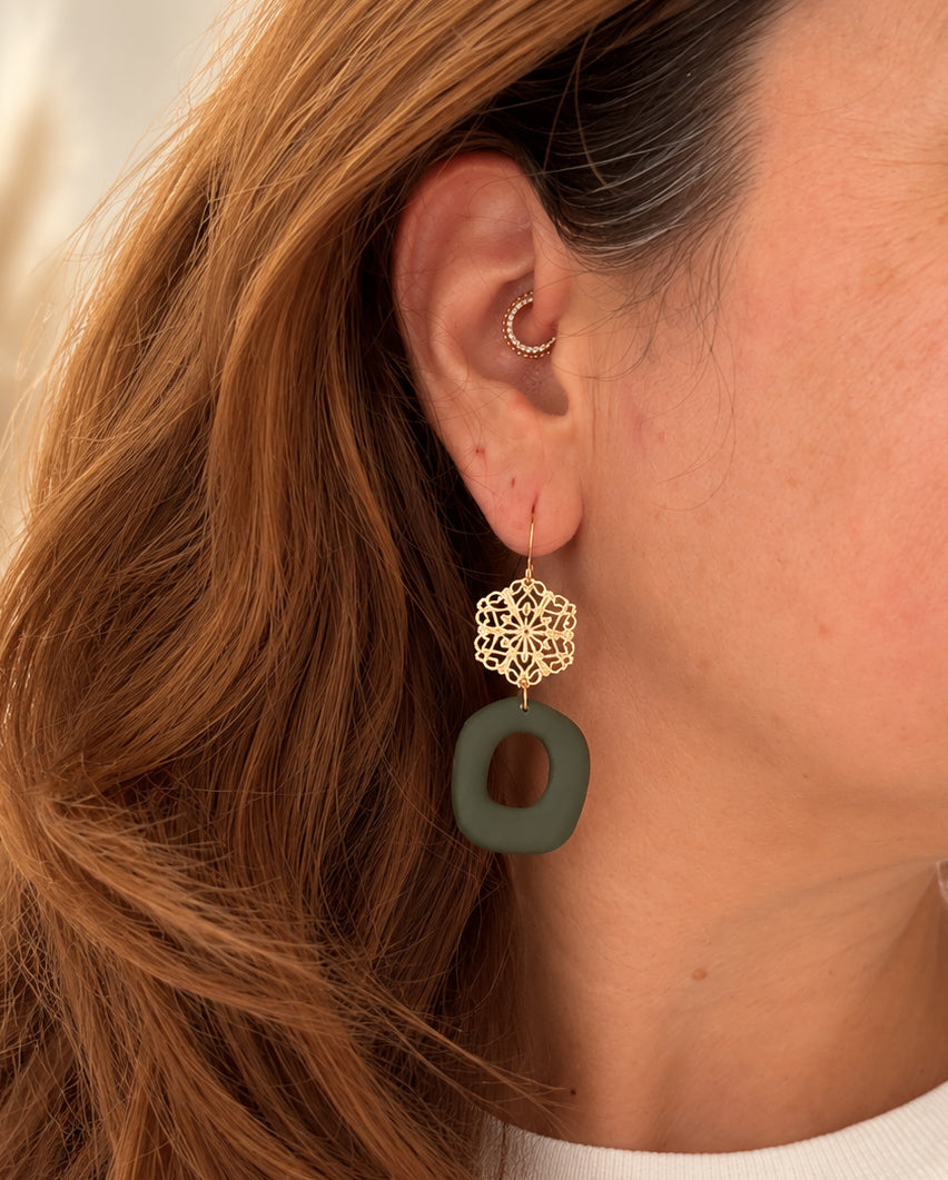 Oorbellen Classic Boho Green