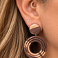 Oorbellen Lotty bruin copper goud