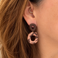 Earrings Brown and champagne
