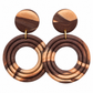 Oorbellen Lotty bruin copper goud