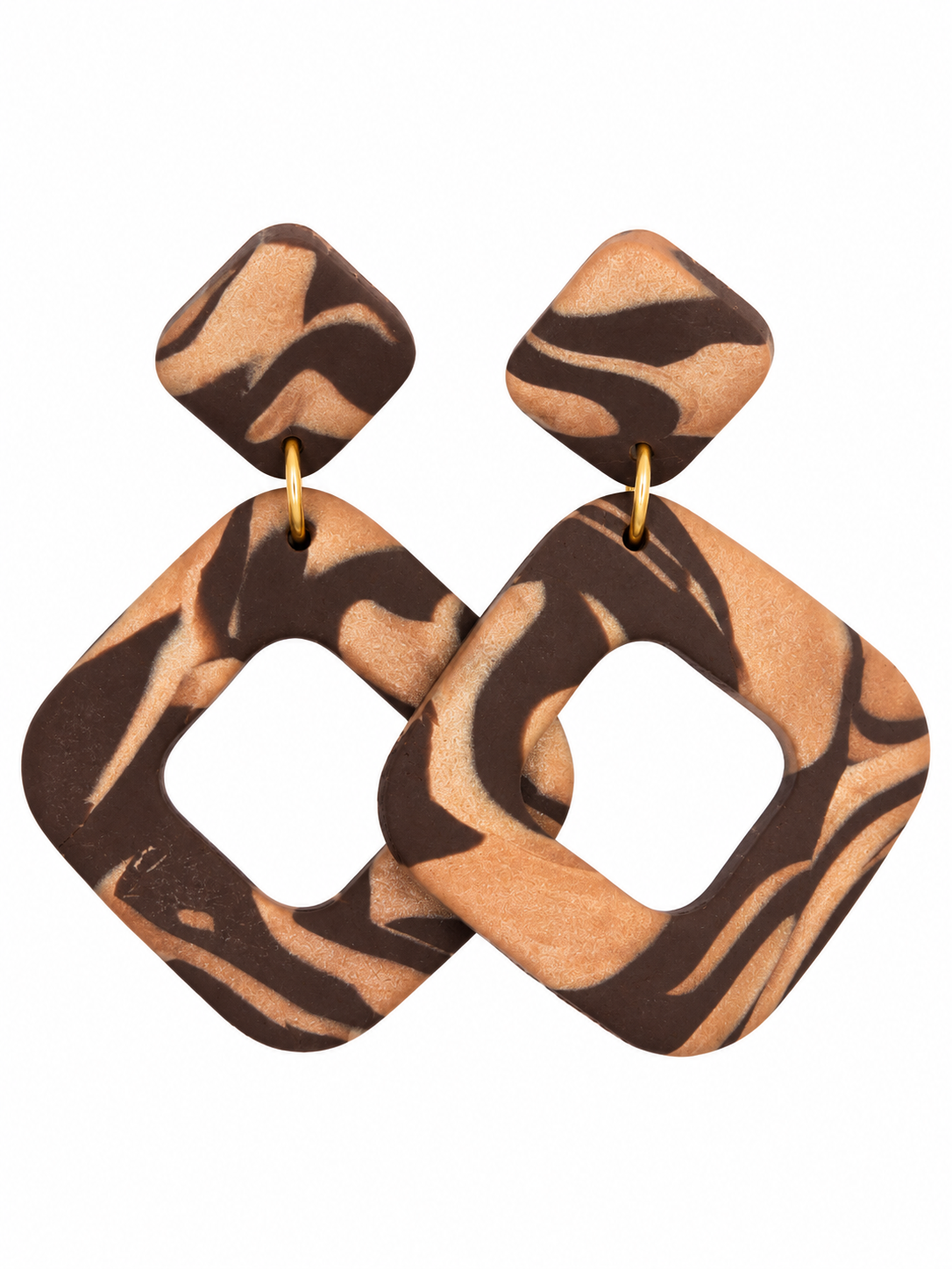 Oorbellen Lily bruin copper