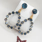 Oorbellen Milano goud blauw