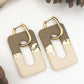 Creool hangers beige goud mosgroen