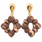 Oorbellen Daisy brown copper