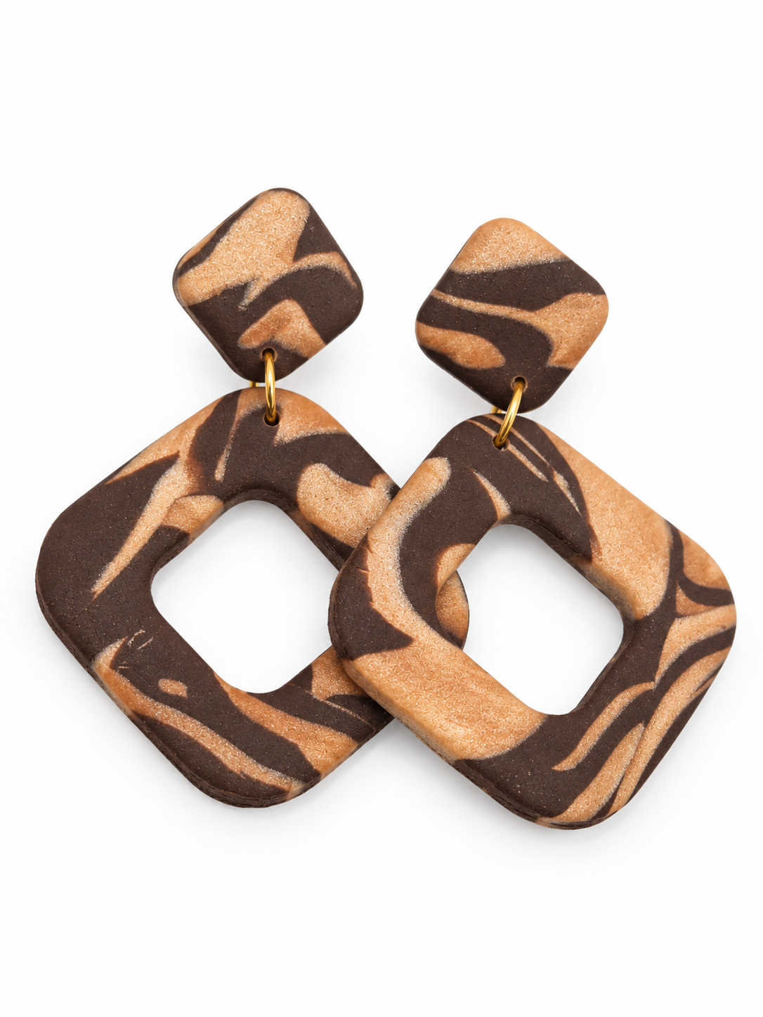 Oorbellen Lily bruin copper