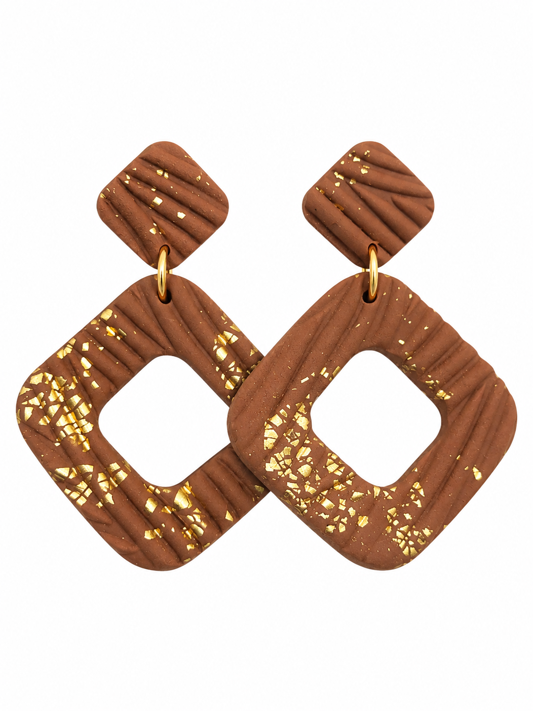 Oorbellen Lilly bruin goud
