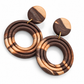 Oorbellen Lotty bruin copper goud