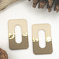 Creool hangers beige goud mosgroen