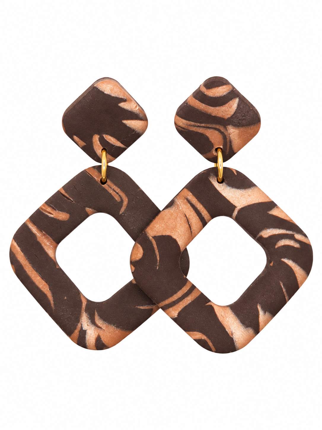 Oorbellen Lily bruin copper