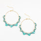 Boho creolen in magic groen