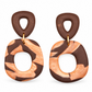 Earrings Brown and champagne
