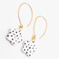 Polkadot oorbellen bloem