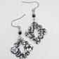 Ink Lace bloemhanger zwart wit zilver