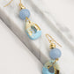 Oorbellen Bella Blauw goud zand