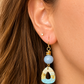 Oorbellen Bella Blauw goud zand