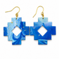 Oorbellen Hera blauw goud