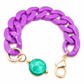 Schakelarmband paars / groen