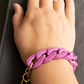 Schakelarmband paars / groen