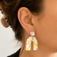 Oorbellen Jules wit geel blauw roze