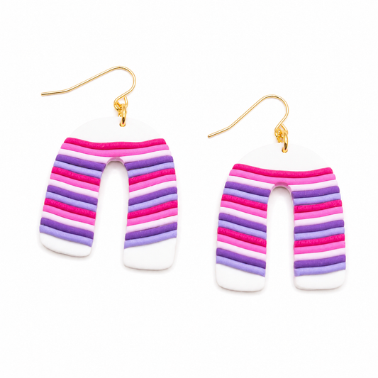 Oorbellen pink Rainbow