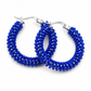 Creolen blauw / zilver